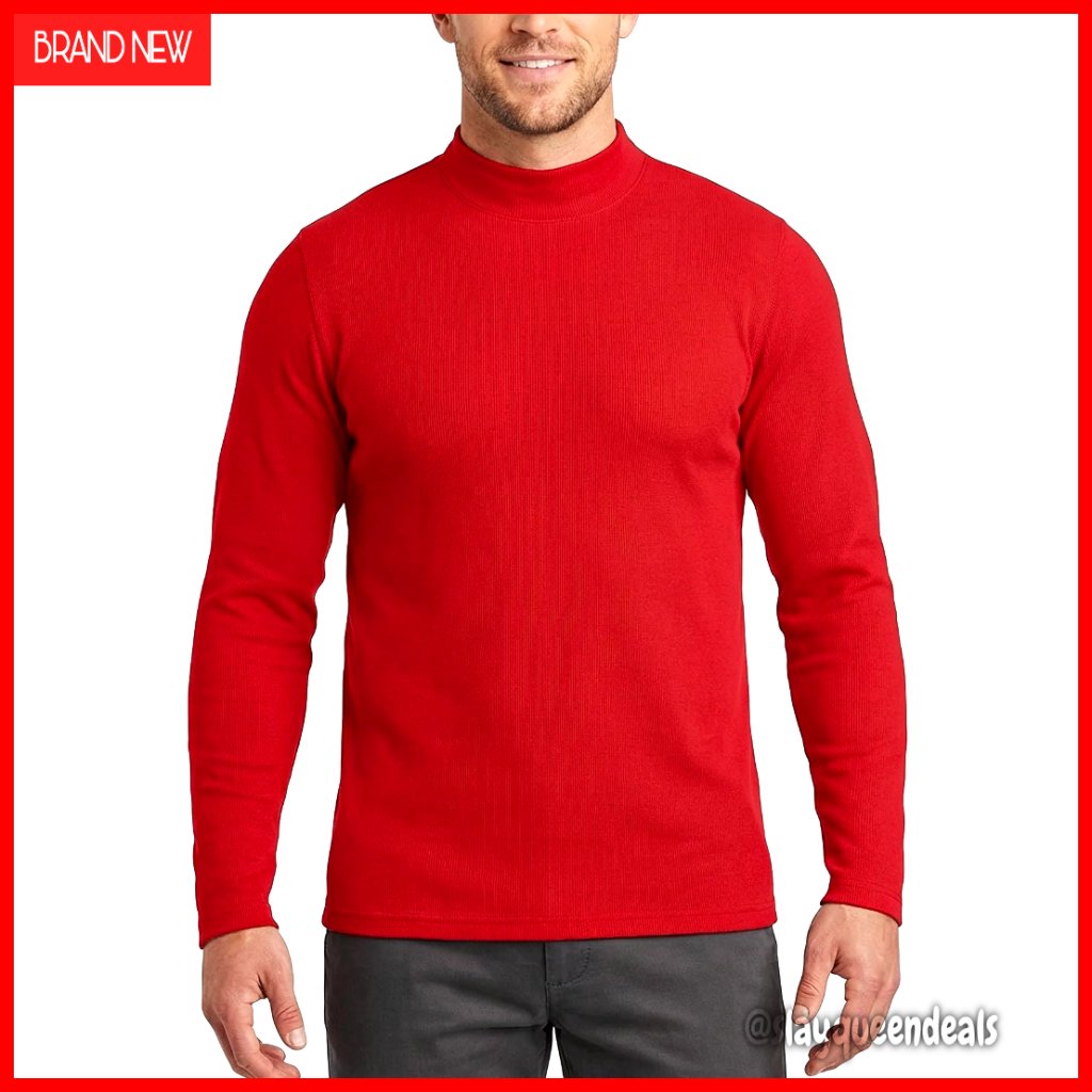 Men's Mock Turtleneck Thermal Base Layer Top Long Sleeve Slim Fit